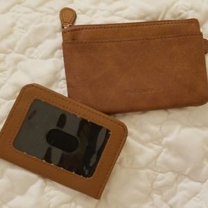 Leather key and card pouch